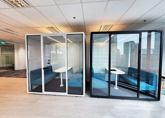 Portable room silent cabin comfy meeting pods with ventilation system Aluminum steel polyester wall
