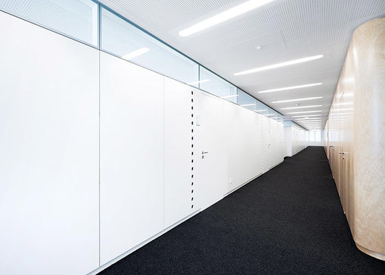 Silent Room Glazed Wall Partition Customized Size Design Reduces Noise And Echoes