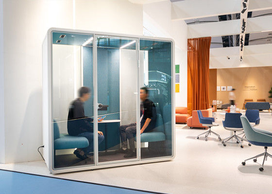 High quality soundproof phone booth acoustic office meeting pods with furniture from China