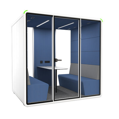 Modern Soundproof Booth with 4000K Lighting and STC30dB Soundproofing for Office and Meeting Pods