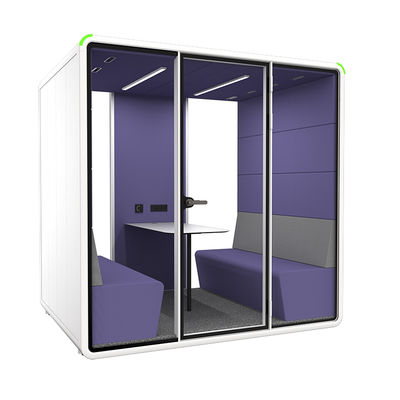 Modern Soundproof Booth with 4000K Lighting and STC30dB Soundproofing for Office and Meeting Pods