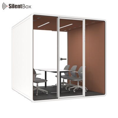 6 Person Capacity Silent Booth with Aluminum+Steel Frame and Modern Design for Office and Studio