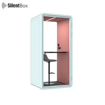 Silent Booth Acoustic Phone Booth with 100-240V Power Supply 12V-USB and Low Noise Air Circulation