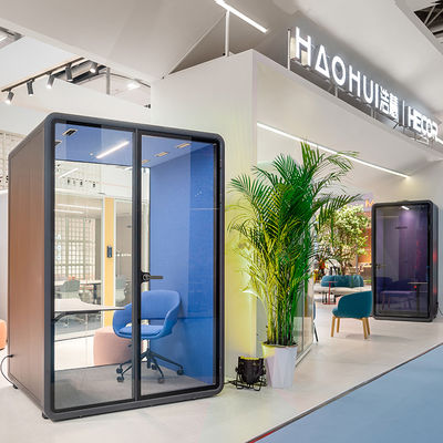 Modern Steel Frame Silent Booth with Modular Design and 2 Years Warranty for Private Meetings