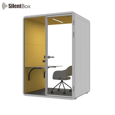 Medium Size Acoustic Silent Meeting Pod with 12V-USB for Double Private Workspaces
