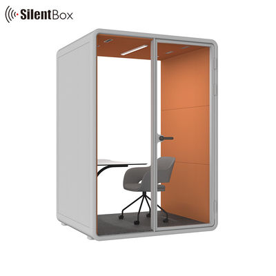 Modern Steel Frame Soundproof Booth with Ventilation System for Private Office and Meeting Pod
