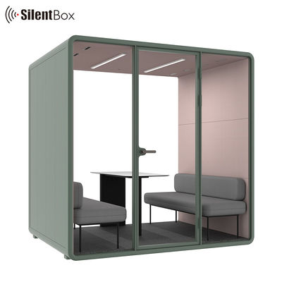 Stand Alone Meeting Pod in Private Space Soundproof Glass Booth Portable Office for Work
