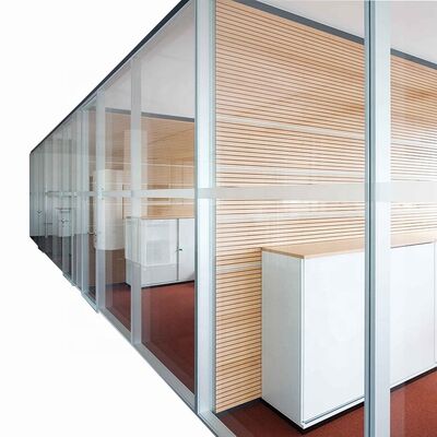 Fluted Glass Wall Partition Office Decorative Glass Panel
