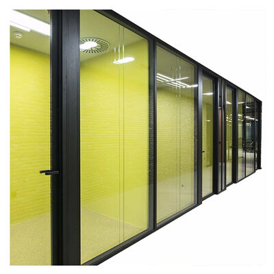 Customized Commercial Office Glass Partition Wall Minimalist Design Room Dividers Office Full Height Glass Wall Partition
