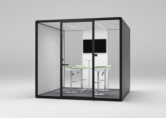 Portable room silent cabin comfy meeting pods with ventilation system Aluminum steel polyester wall