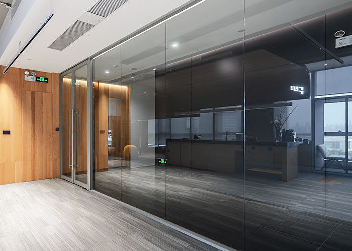 Commercial Office Glass Partitions Modern Transparent Partition With Single Tempered Glass