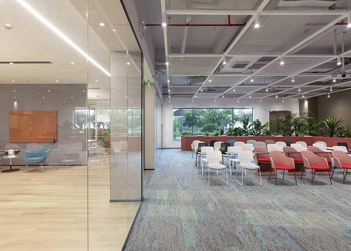 Single Glass Office Partitions Wall Frameless Optimizing Workspaces Modern