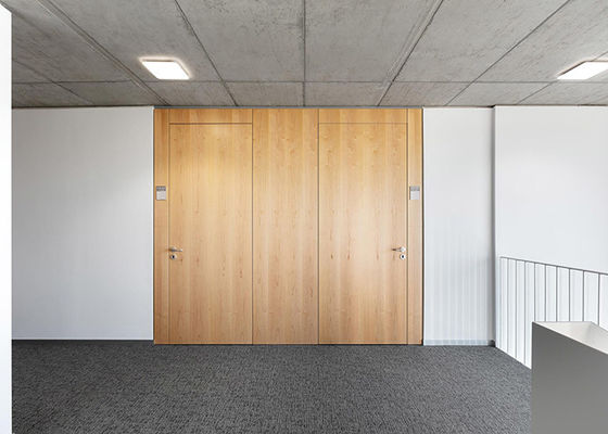 دیوار محکم جداگر صوتی احساس شده 45db +- کاهش سر و صدا پنل فولادی پنل ملامین رنگ سفید